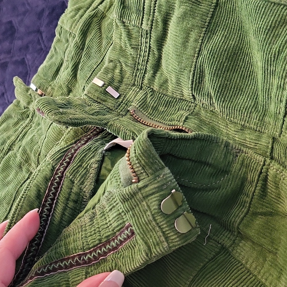 LOFT Green Patchwork Corduroy Mini Skirt - Picture 8 of 8